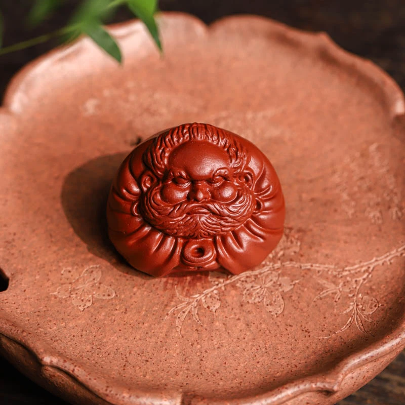 手工茶宠 | 达摩悟禅茶宠手把件