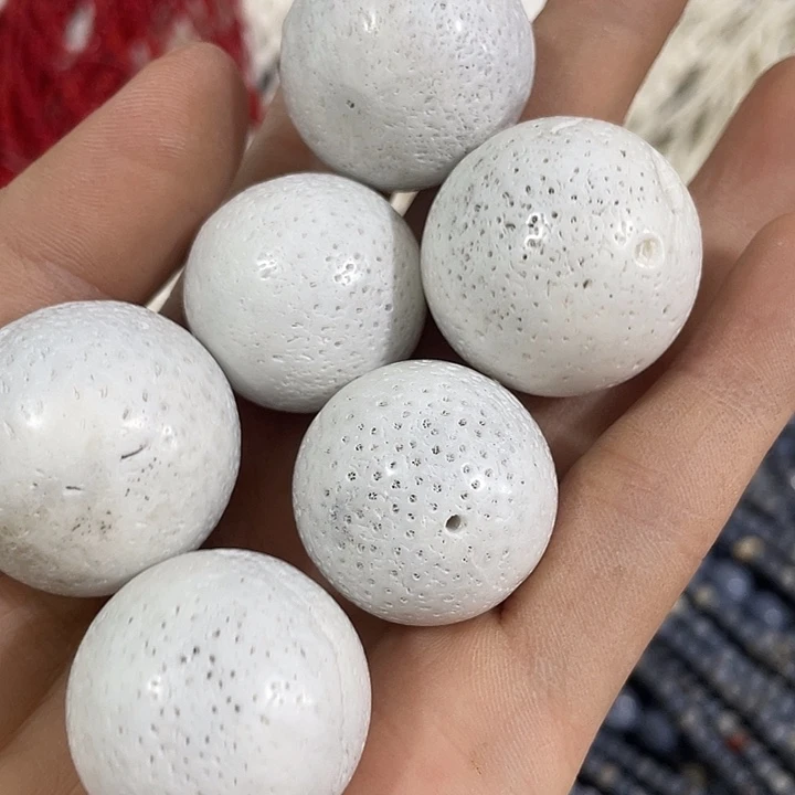 贝壳非金属一个26mm白原枝大圆球