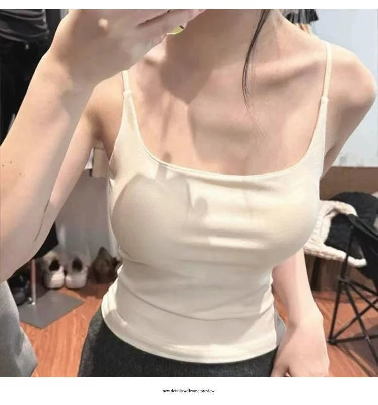 【小颖】 韩式打底均码美背背心防走光时尚休闲一体春夏款