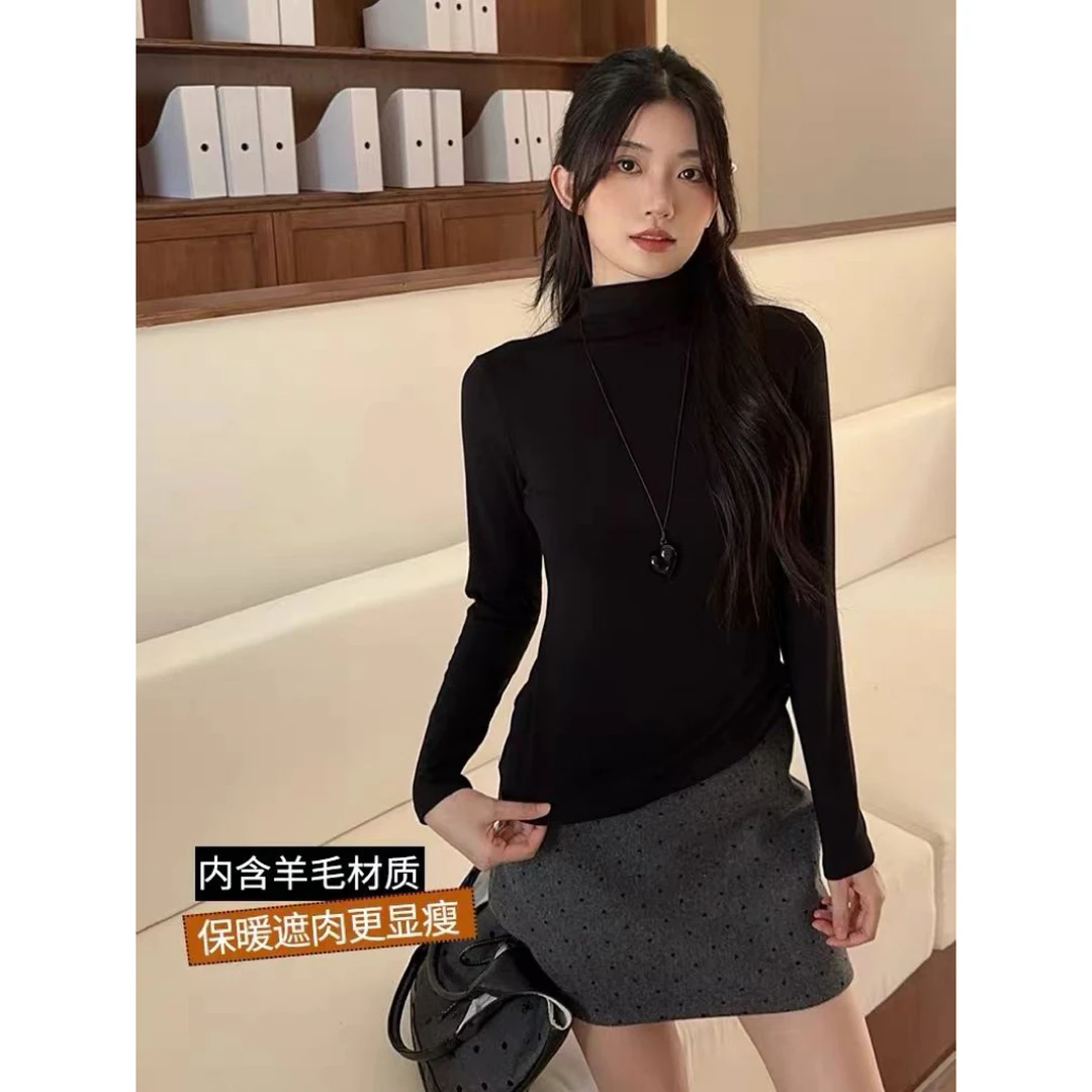 Miss na 9045 韩系百搭小立领长袖T恤
