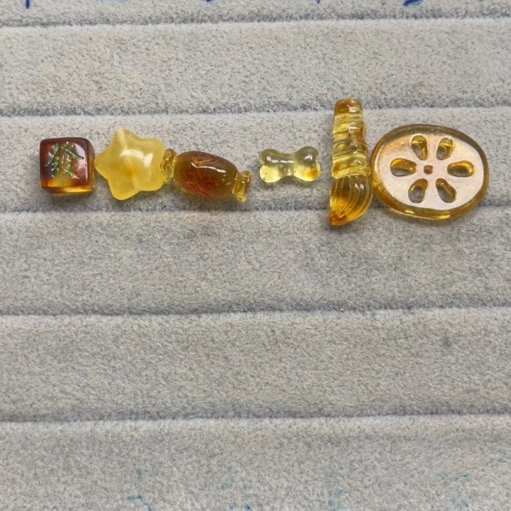 裸石琥珀未镶嵌奶***手天然蜜蜡配件