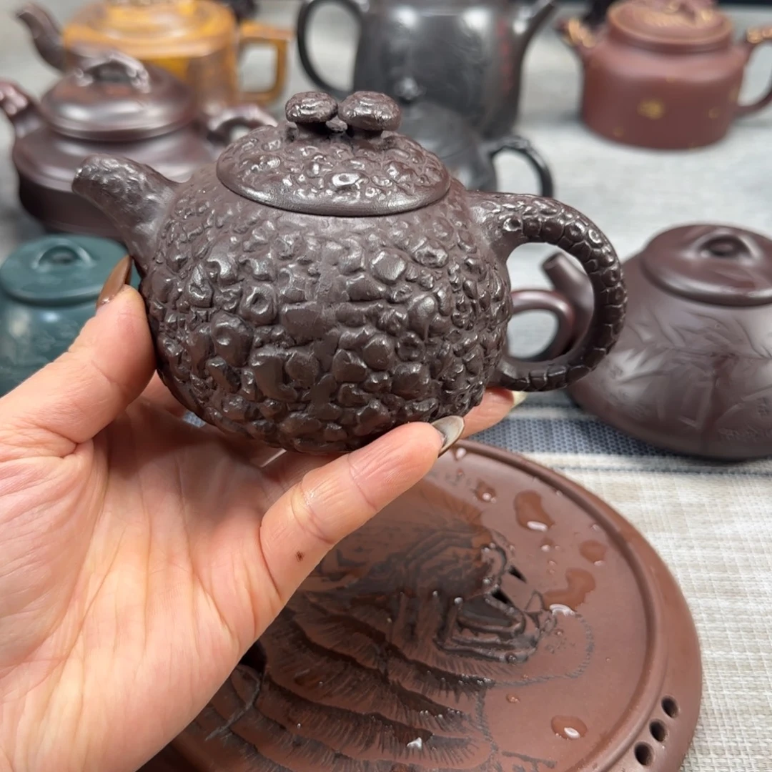 茶壶紫砂紫砂紫色紫砂