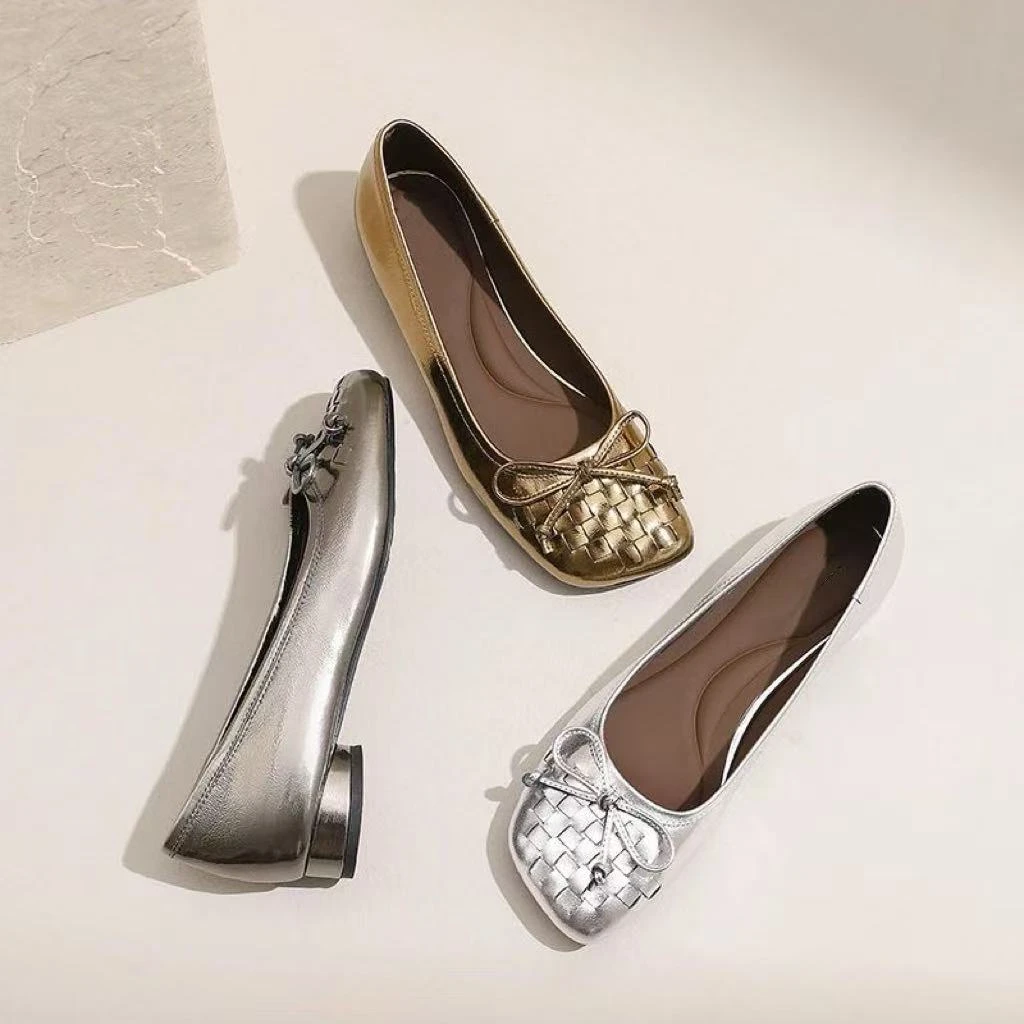 纯色夏季浅口单鞋久站不累妈妈鞋圆头夏季