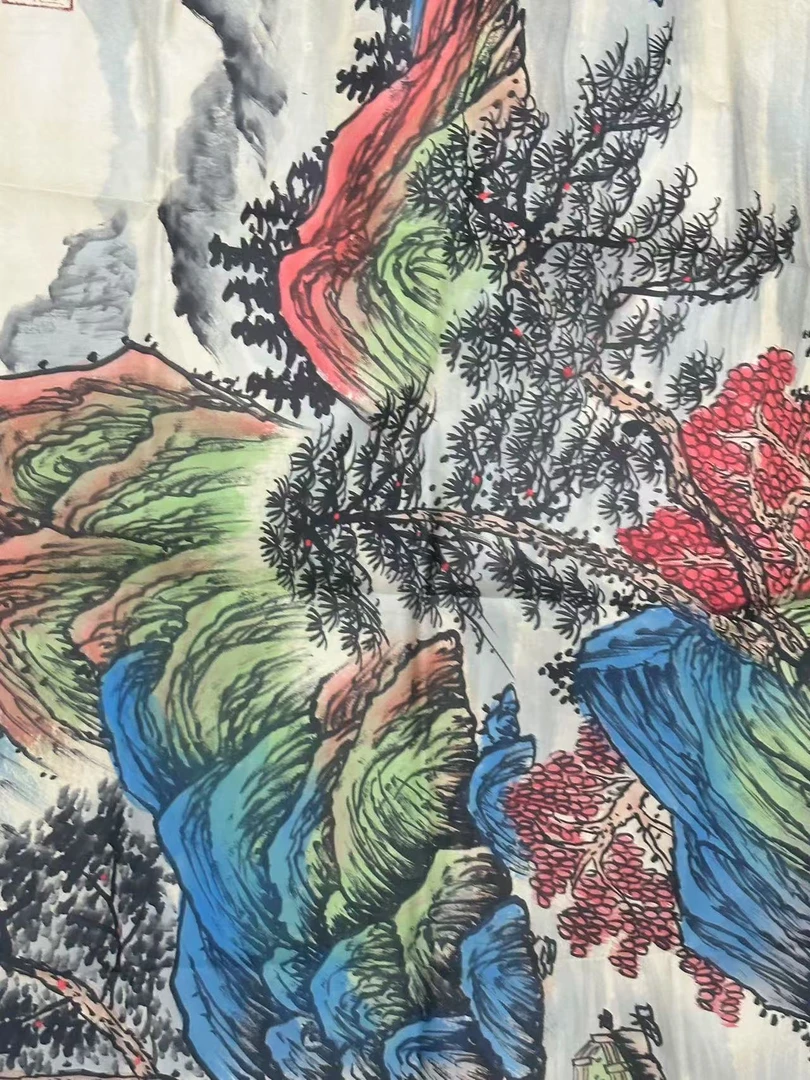 【仲奇】山居山水横版画芯