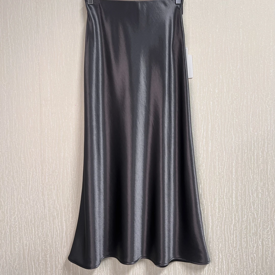 【高级灰】25年春季新款时尚百搭气质纯色H型半裙（8722）【408】