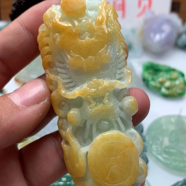 翡翠颈饰未镶嵌保真天然a货翡翠