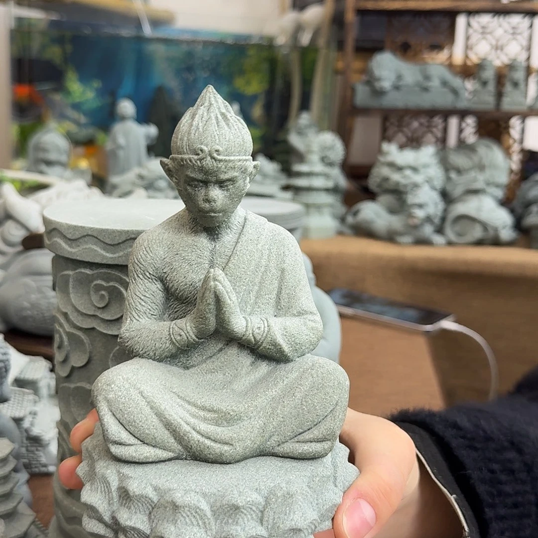 石材青砂石悟空双手➕旧版莲花底座