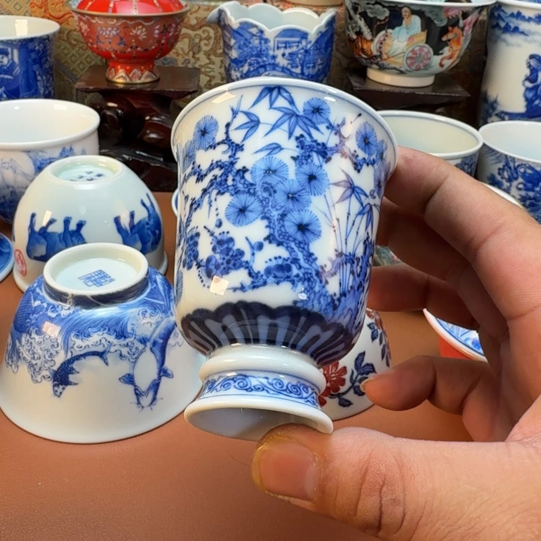 八***二陶杯子景德镇全手工手绘陶瓷