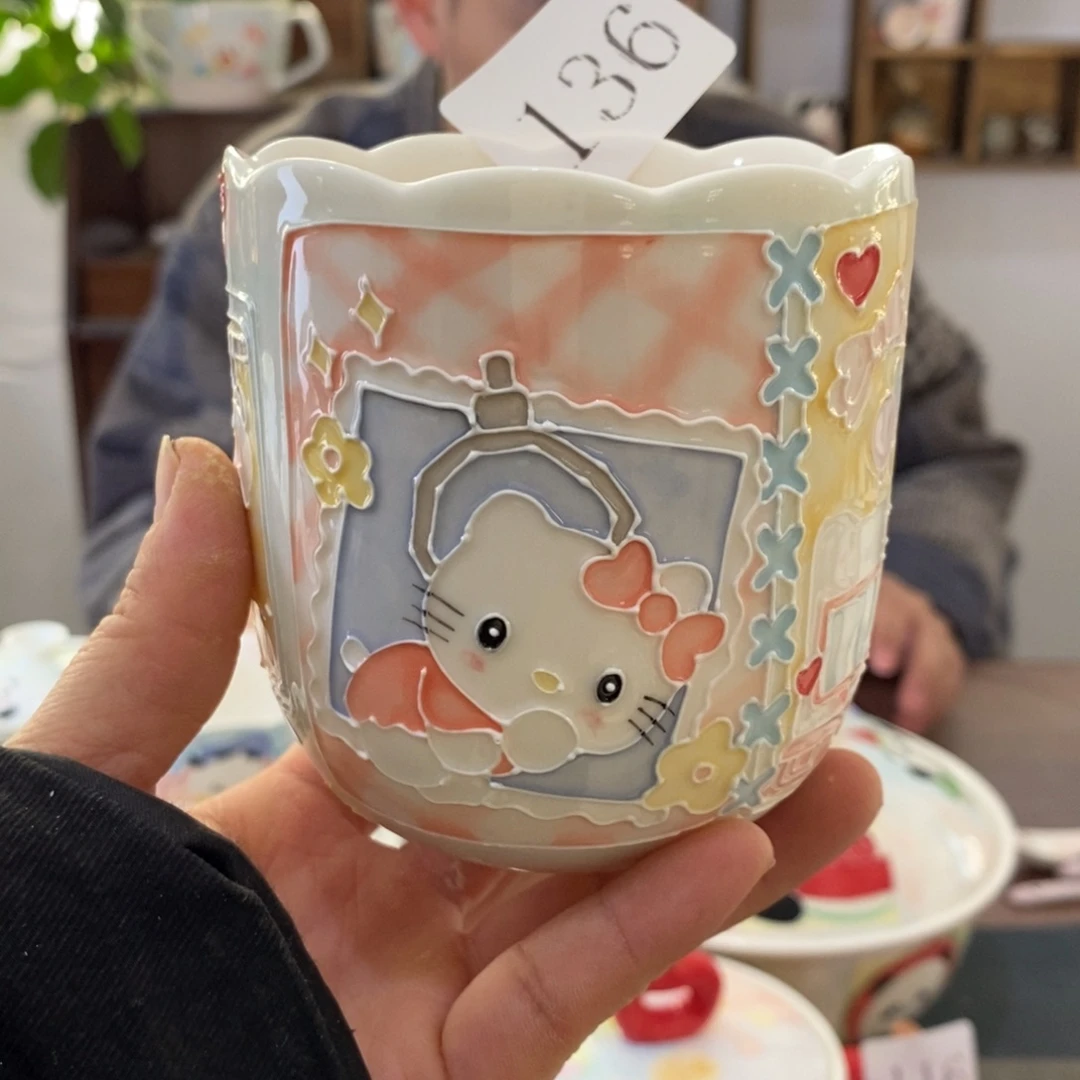 瓷片景德镇釉下彩手绘