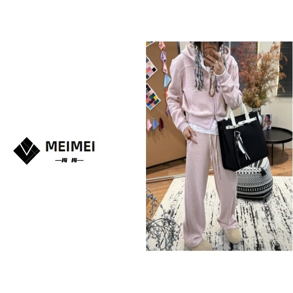 XMM《毛巾绒卫衣套装》秋季新款时尚百搭洋气休闲小众加绒套装75100