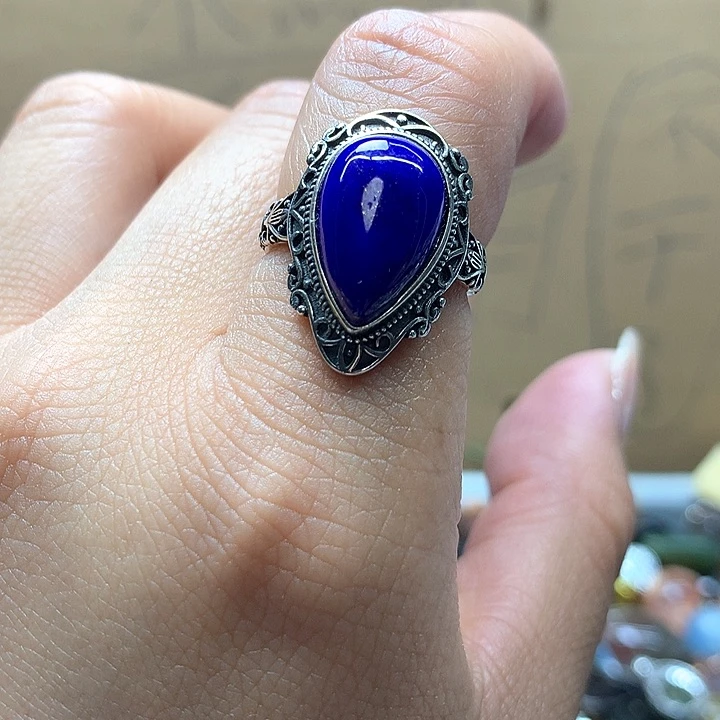 水晶水晶戒指银S925镶嵌