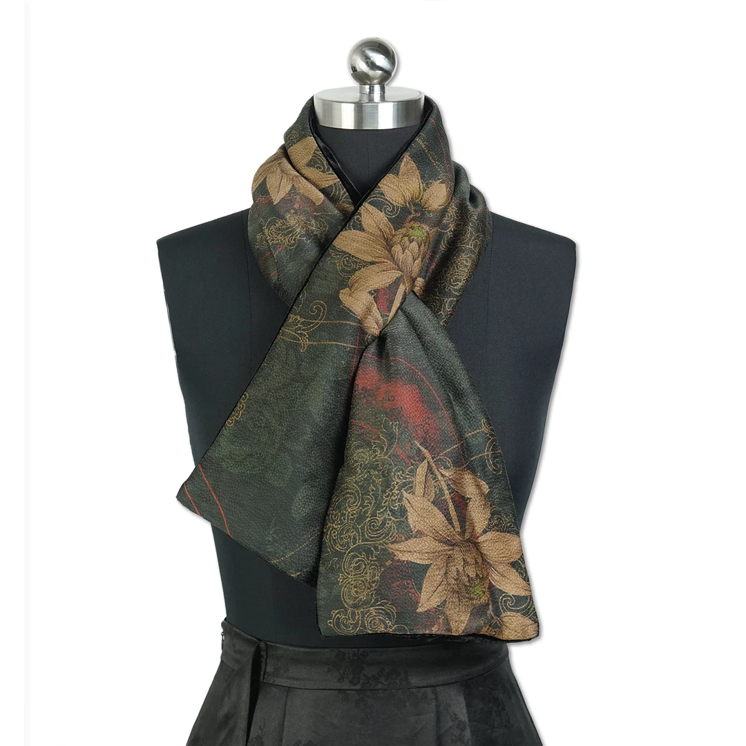 (小云专属）步步生莲围巾 新中式国风女装7m1221998