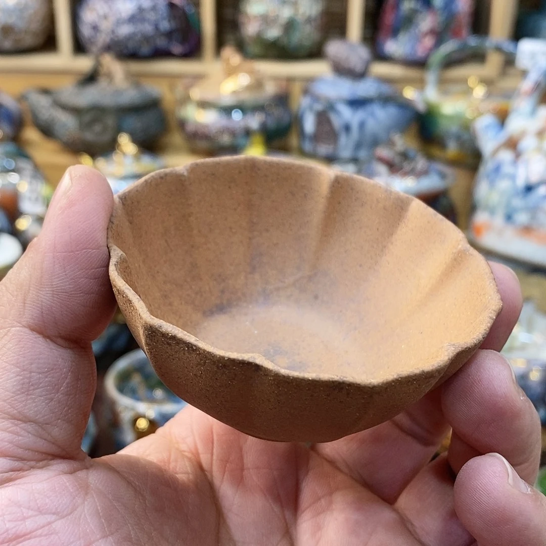 粗陶志野柴烧茶器