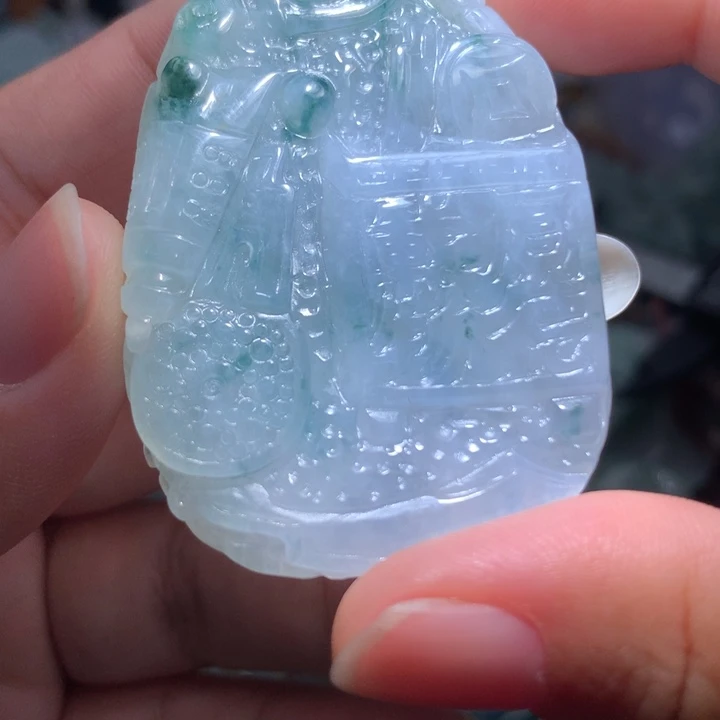 翡翠颈饰未镶嵌保真天然A货翡翠