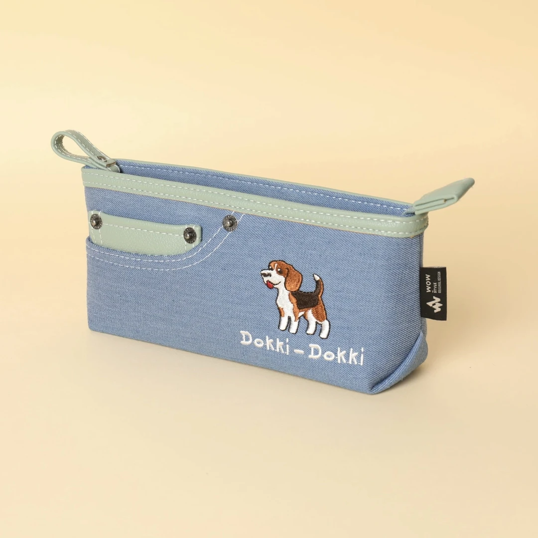 玩物文创牛仔布文具袋小众高颜值学生文具袋笔袋文具盒