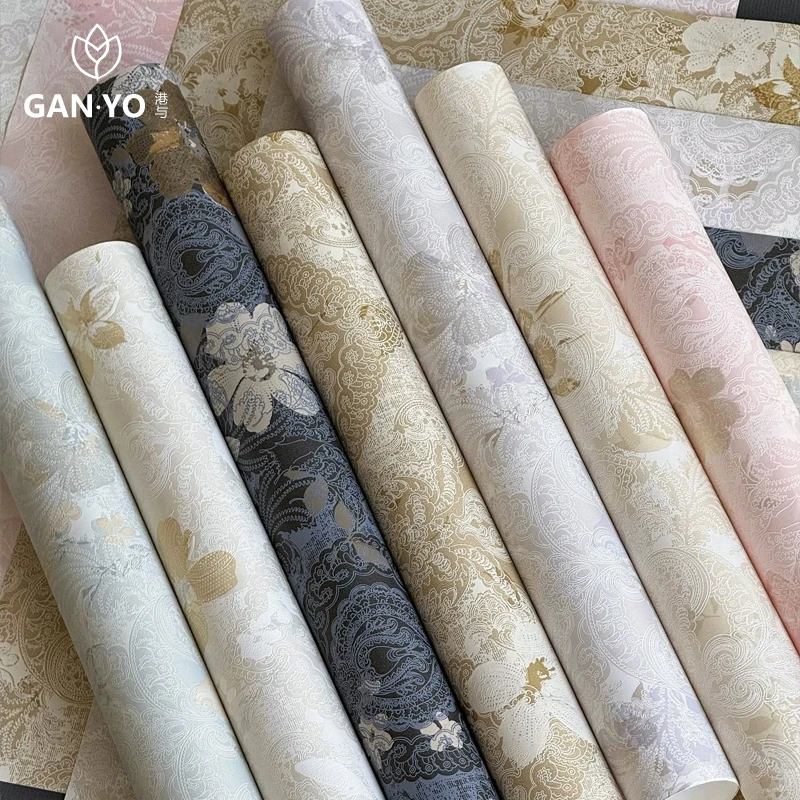 港与 质感浮雕纹理艺术纸鲜花束包装纸花艺花店包花纸手工diy材料