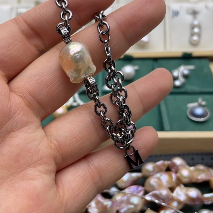淡水珍珠手绳合金
