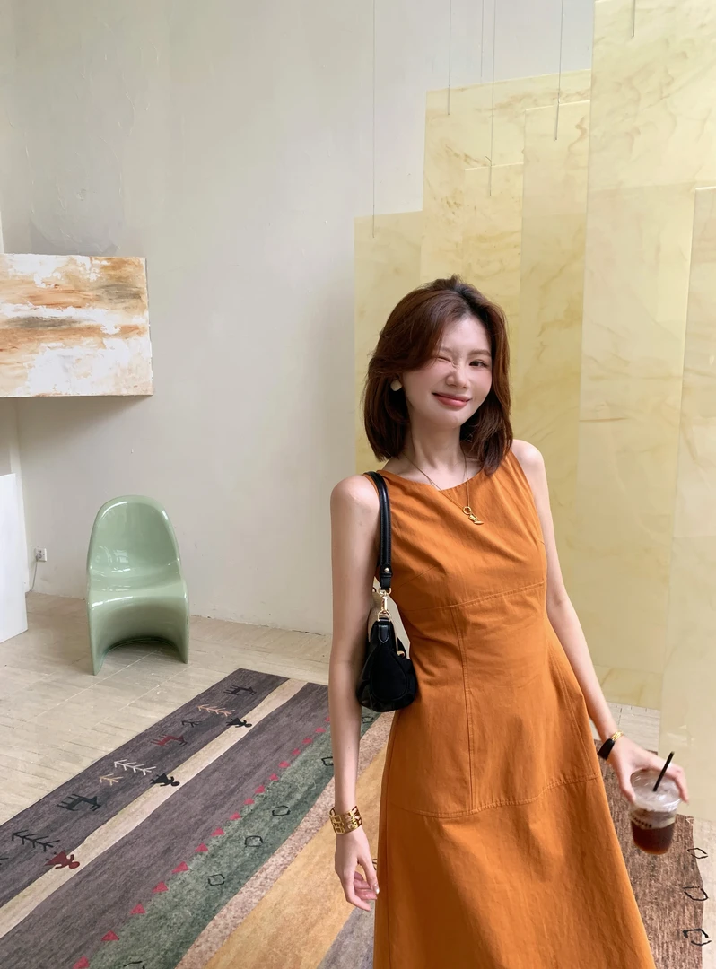 【芝士Cheese】情绪停靠站 下架时尚休闲百搭小众收腰气质连衣裙