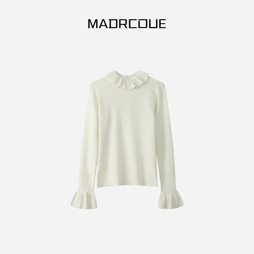 MADRCOUE 花朵领高级感百搭保暖毛衣603404