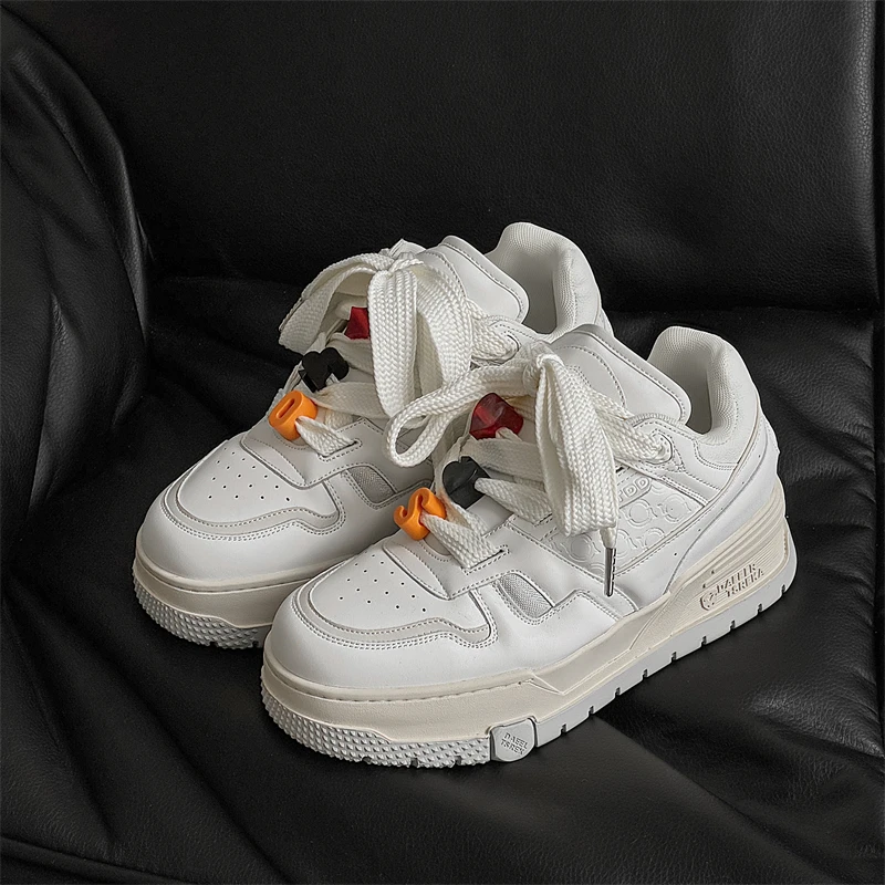 国潮幸运骰子小众设计感面包鞋男小白鞋厚底增高运动潮流休闲板鞋