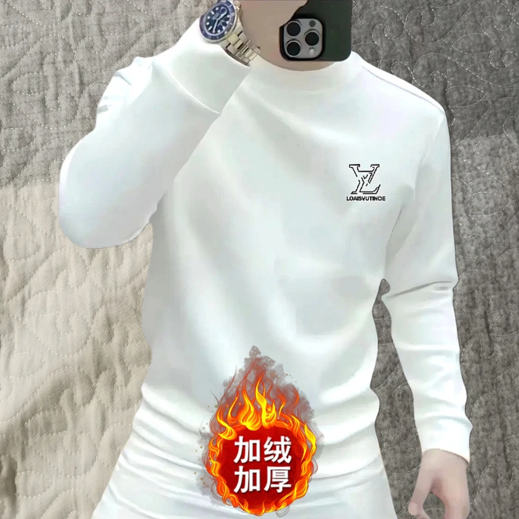 禅意男装大嫂潮牌没有帽子卫衣男秋冬印花潮流长袖内搭套头上衣