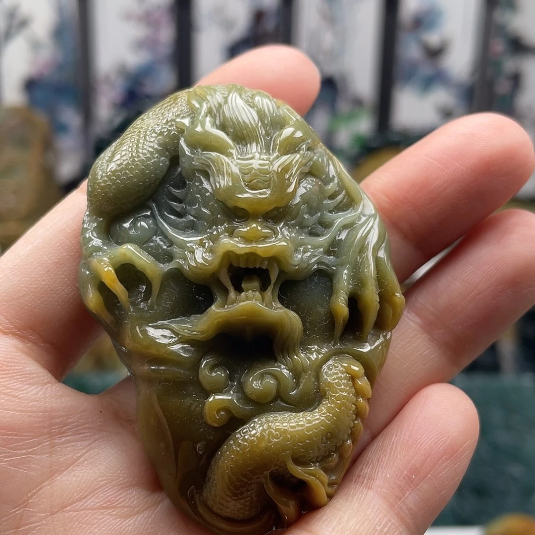 翡翠未镶嵌颈饰天然翡翠a货龙