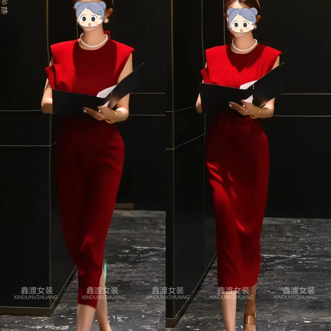 2025夏季新款时尚显瘦气质女士网红洋气连衣裙百搭款D21597