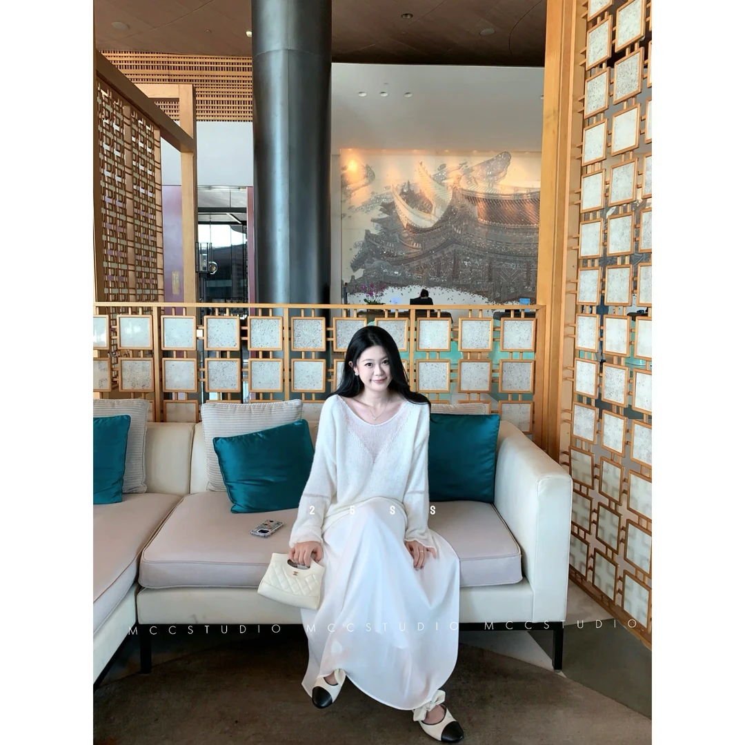 MCcStudio闪闪半裙 三色！松紧腰大裙摆仙气半裙#813