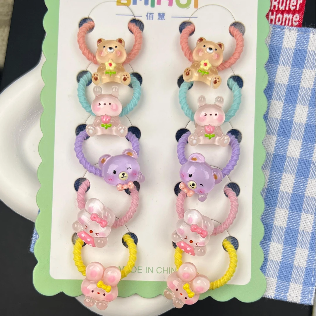 儿童皮筋可爱女童宝宝啾啾扎头发不伤发弹性好头绳橡皮筋拇指发圈