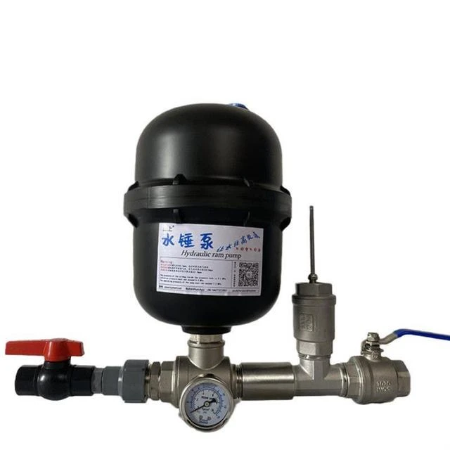 水锤泵止上不锈钢枪型小型自制水锤套件不用电抽水机新款一体高压