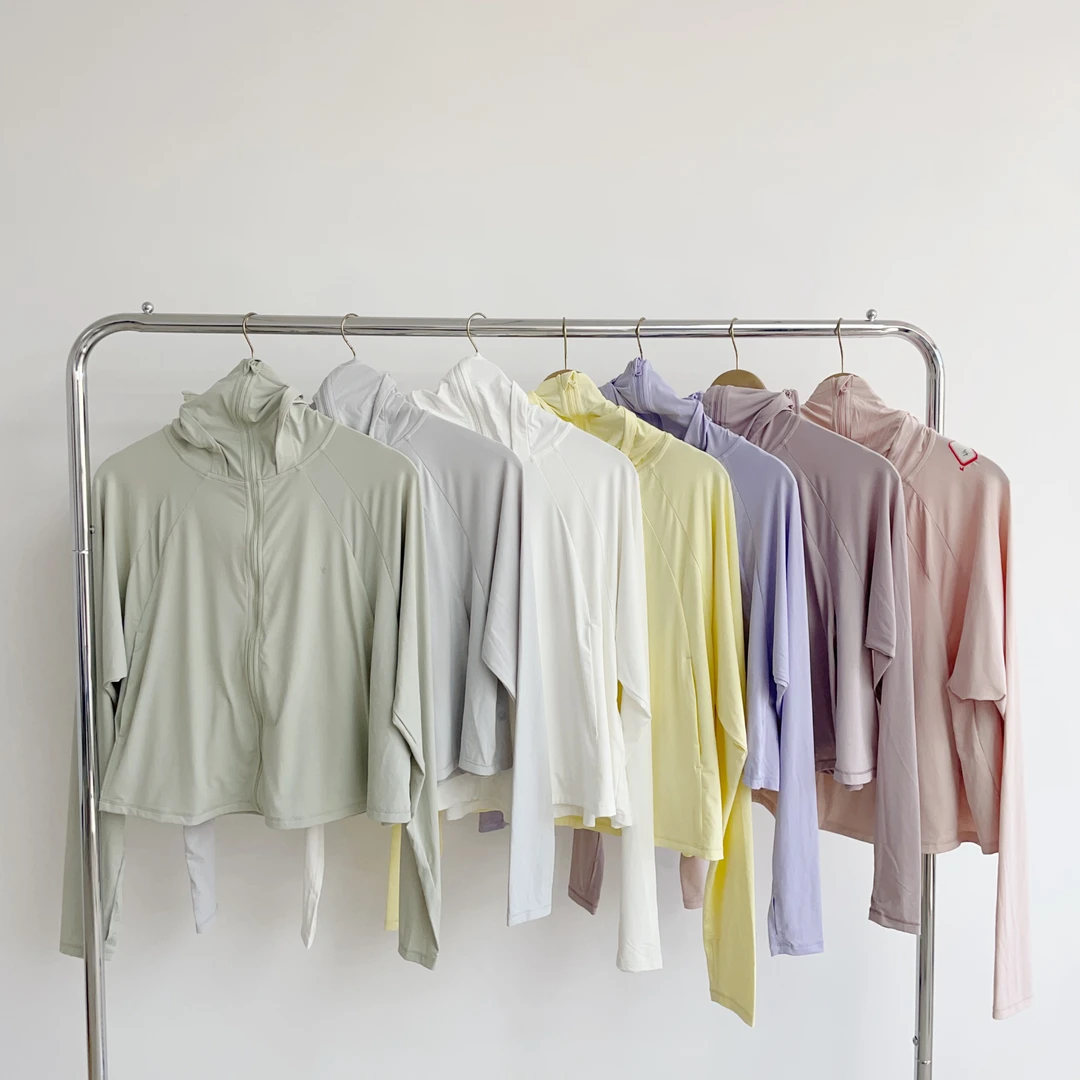 Z-14 多色又滑又凉又质感带帽原纱防晒衣