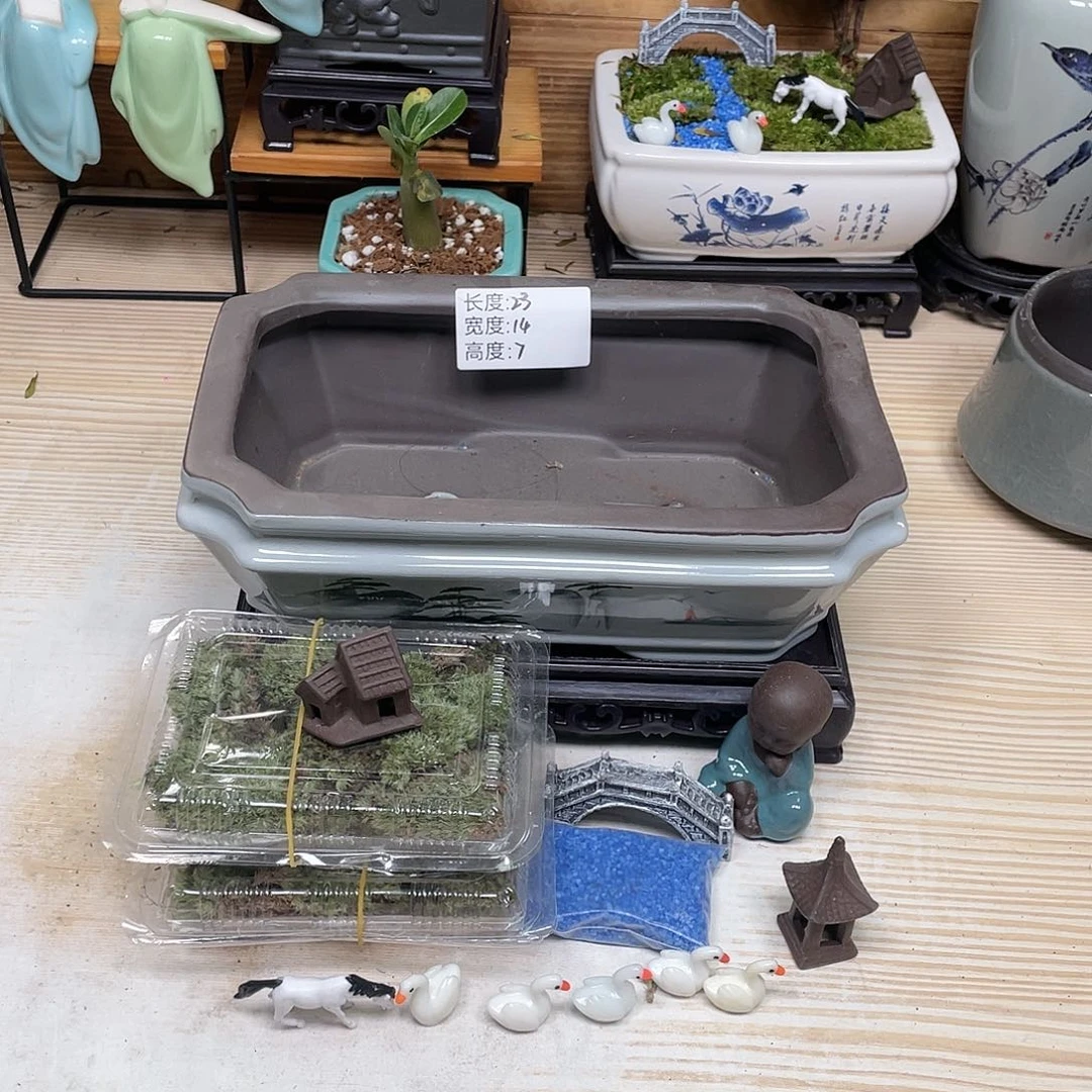 紫砂花盆陶瓷艺术花盆陶瓷
