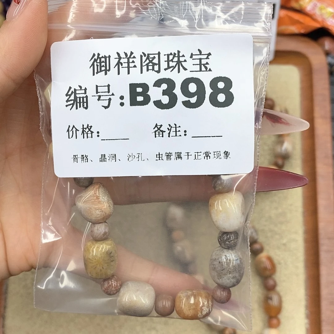 硅化珊瑚（珊瑚玉）颈饰未镶嵌朋**里