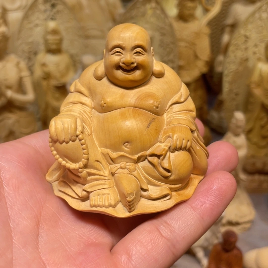 黄杨木小叶瑕疵弥勒佛