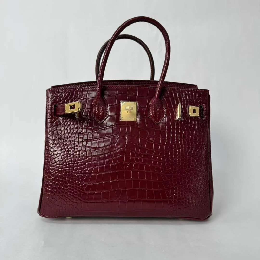 TUS新款压鳄鱼纹手提潮流通勤时尚百搭包包M10229