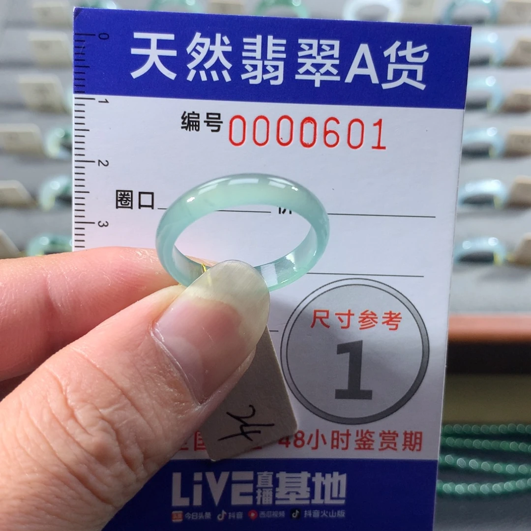 翡翠未镶嵌戒指24号