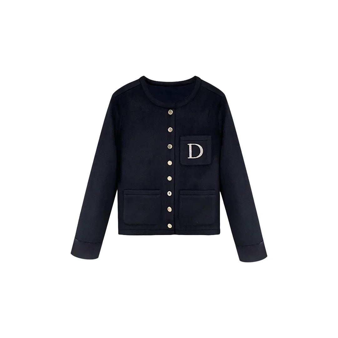 时尚高级设计感刺绣字母夹棉外套301395