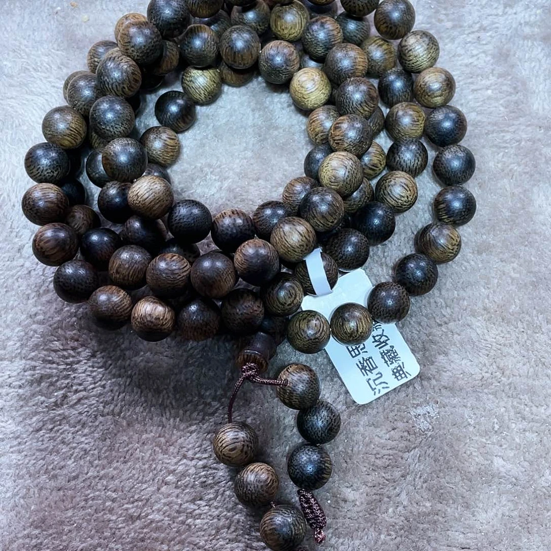 【闪购商品】沉香手串西***者越南芽庄留疤白奇楠沉香