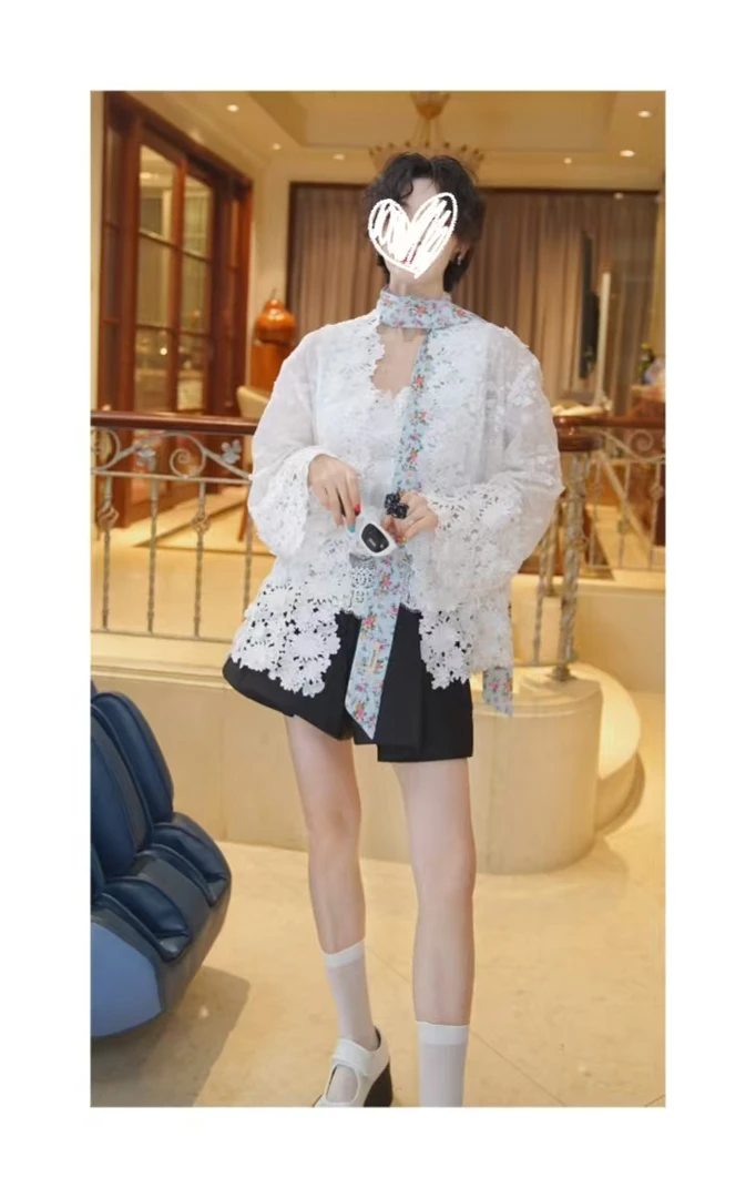 26112356【晨露】立体花朵高级百搭显瘦外套外搭