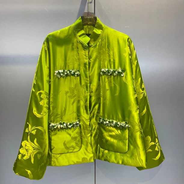 Messential W316印花珠饰棉服