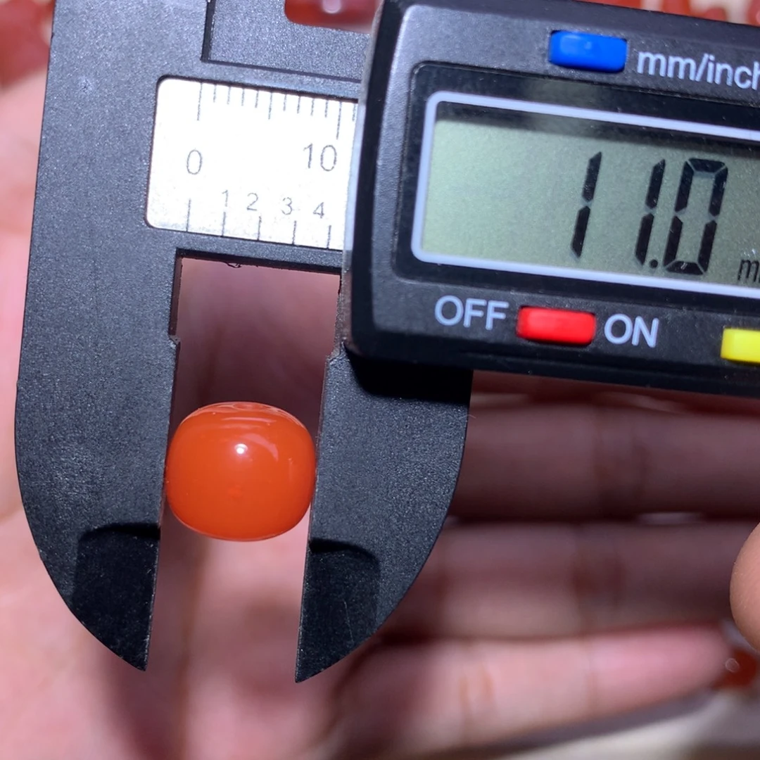 南红玛瑙未镶嵌柿子老型11×9.8朱砂点