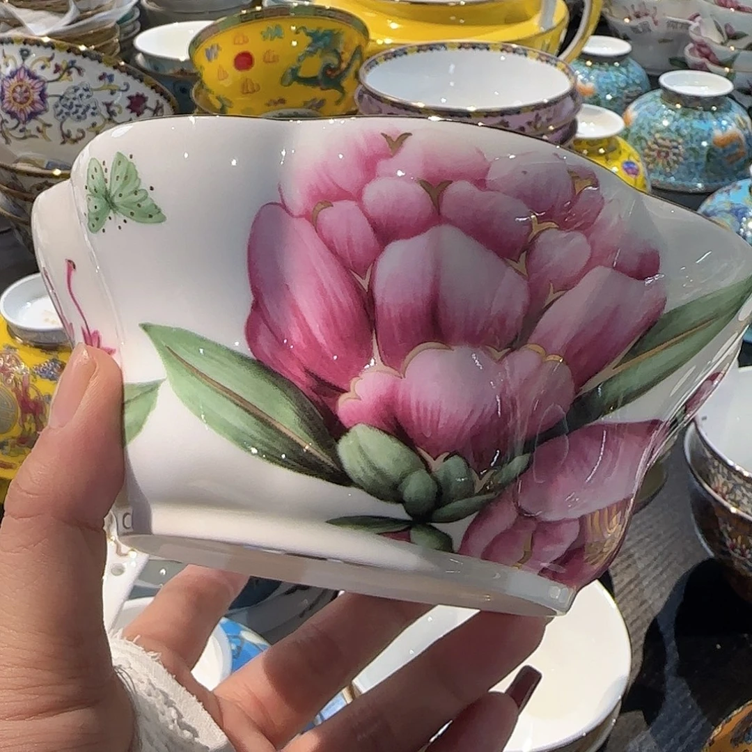 骨瓷骨瓷珐琅彩工艺