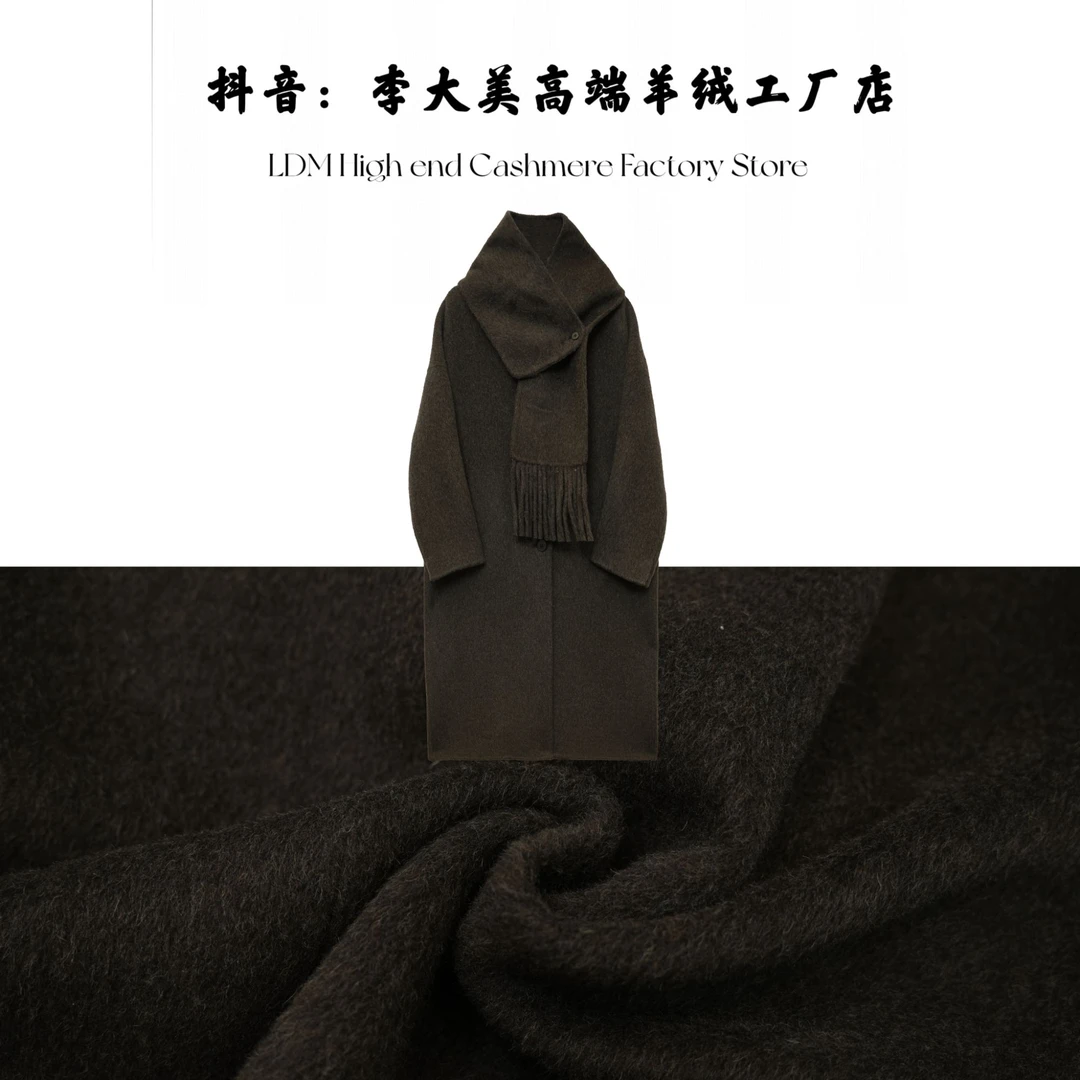 【李大美】新款简约时尚百搭100%绵羊毛大衣外套/27891