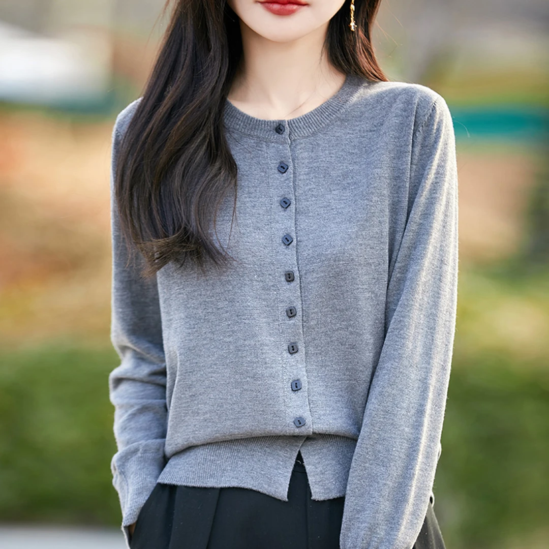 胖mm春秋大码外搭针织开衫女薄款2025早秋新款高端女士毛衣短外套