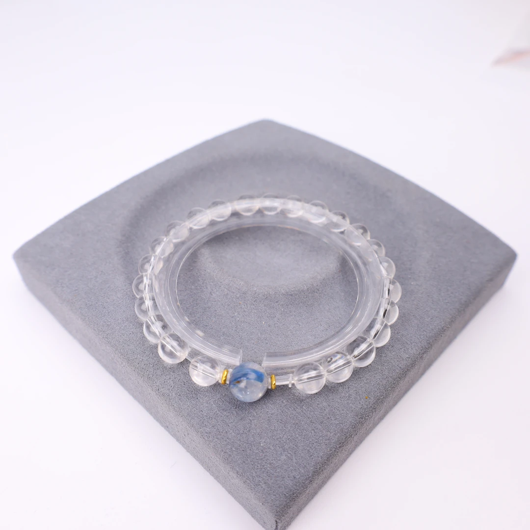 【心如珠宝甄选】白水晶蓝线手串YCDH1135