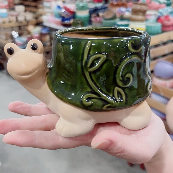 有孔.凑单10元陶瓷花盆发货！