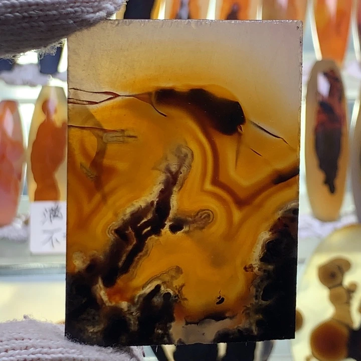 未镶嵌玛瑙/玉髓珠宝半成品127有瑕