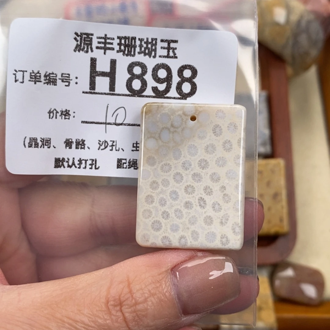 硅化玉颈饰未镶嵌达*欧