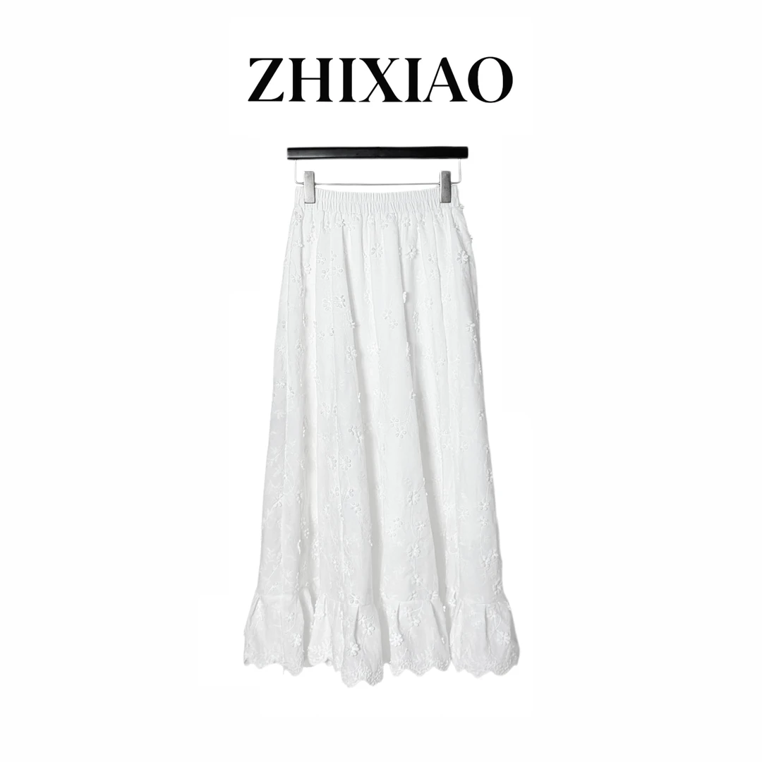 【ZHIXIAO】夏季新款：花朵半裙7109-1