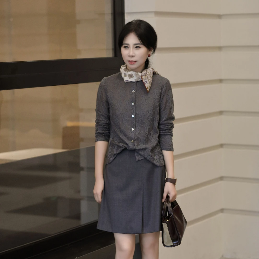 【杜小小】法式气质名媛提花开衫时尚百搭气质显瘦长袖针织上衣992